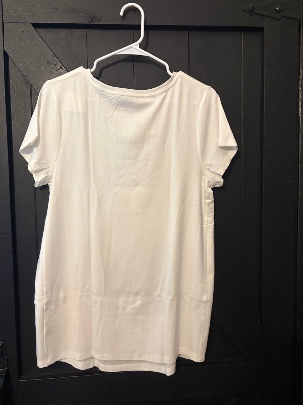 Women's Short Sleeve Crewneck Tee in White - Picture 3 of 4